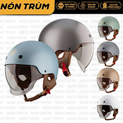 [Màu mới] Mũ bảo hiểm xe máy nửa đầu Royal M239 kính âm màu trà nhiều size màu lạ mắt dành cho nam nữ