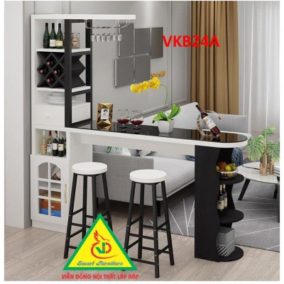 Quầy bar mini kết hợp tủ rượu VKB24A ( không kèm ghế) - Nội thất lắp ráp Viendong Adv