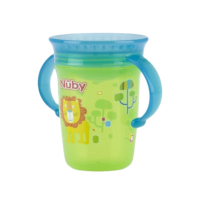 [ 10410-Nuby ] Ca tập uống nước 360 độ chống tràn, loại 2 tay cầm, 240ml