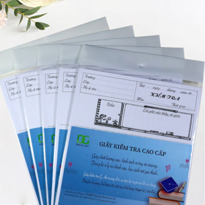 Giấy kiểm tra kẻ ngang giấy dày viết được tất cả các loại bút không bị hằng lem,12 tờ đôi  Green Art GKTL1-08 - Hàng chính hãng