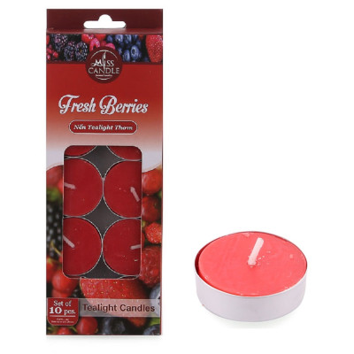 Combo 10 hộp nến tealight thơm Miss Candle FTRAMART EDC0368 (Lựa chọn màu sắc / mùi hương), phù hợp nhiều không gian trang trí