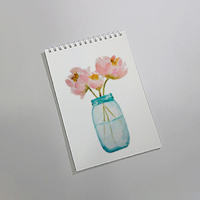 Sổ vẽ chuyên dụng A5 dòng cao cấp có vân, giấy rất dày vẽ chì và màu nước, giấy màu vàng kem lên màu rất tự nhiên, 15 tờ/cuốn 260gsm MOC08 Green Art - Hàng chính hãng