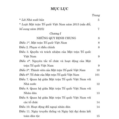Luật mặt trận tổ quốc Việt Nam năm 2015 (sửa đổi, bổ sung năm 2025)
