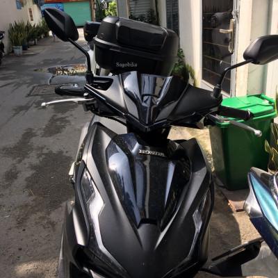 Thùng xe Airblade 125, thùng Givi E43NTL, gối tựa lưng BE3N (V2) và baga givi lắp cho Air Blade 2022