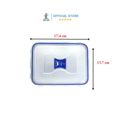 [TẶNG KHAY RÁO NƯỚC] Hộp Đựng Thực Phẩm VIETSON 1300ml Nắp Khóa 4 Cạnh Kín Hơi