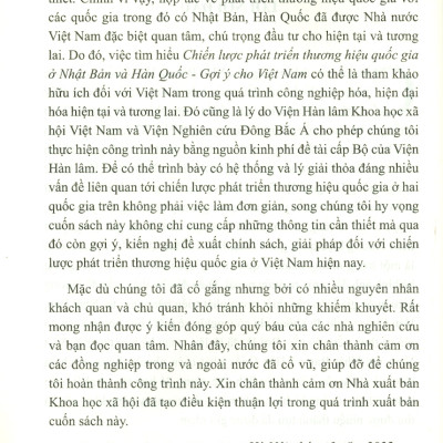 Chiến Lược Phát Triển Thương Hiệu Quốc Gia Ở Nhật Bản Và Hàn Quốc - Gợi Ý Cho Việt Nam (Sách chuyên khảo)