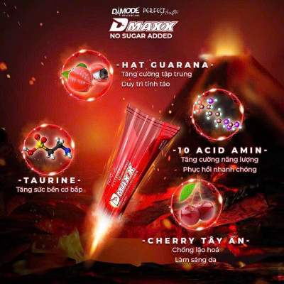 DMAXX thức uống bổ sung vitamin năng lượng không đường DAMODE 99 gói màu đỏ mỗi gói 2,2gr