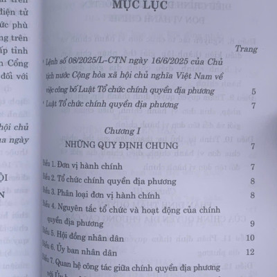 Luật tổ chức chính quyền địa phương