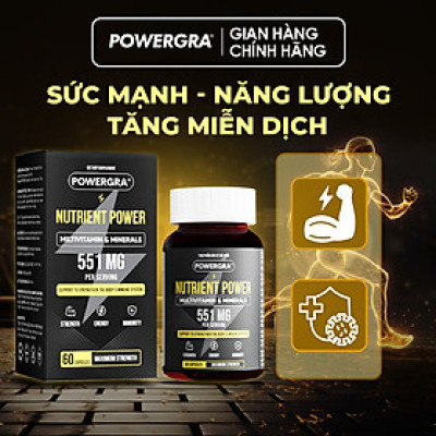 Viên uống bổ sung vitamin tổng hợp và khoáng chất Powergra Nutrient Power - Hộp 60 viên