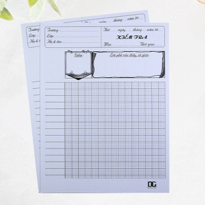 Giấy kiểm tra 4 ô ly viết êm không lem, giấy trắng dày kẻ ô rõ ràng hình vẽ tay mới lạ, kích thước 15.5 x 20.5 cm bộ 36 tờ GKTL102-03 Green Art - Hàng chính hãng