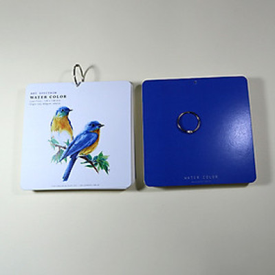 Giấy vẽ màu nước vẽ lên màu ấn tượng giấy dày kích thước (14 x 14) cm bo 4 góc 40 tờ AR516 Green Art - Hàng chính hãng