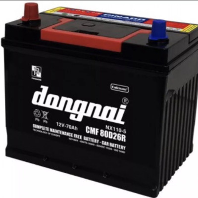 Ắc quy khô miễn bảo dưỡng Đồng Nai CMF 80D26L- R | 12V - 70Ah