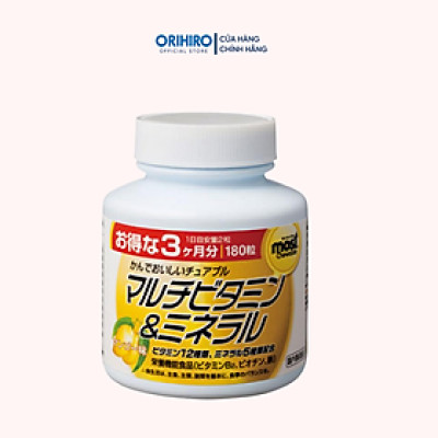 Viên nhai bổ sung Vitamin và khoáng chất Orihiro Most Chewable 180 viên