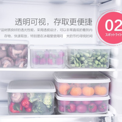 Combo 04 hộp nhựa cao cấp bảo quản thực phẩm Nakaya hình chữ nhật (Full size) - Nội địa Nhật Bản