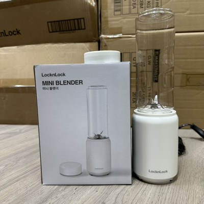 Máy Xay Sinh Tố Mini Blender Locknlock EJM433WHT (Model 2024), 220-240 V, 50/60 Hz, 150 W, 280 ml - Hàng Chính Hãng 