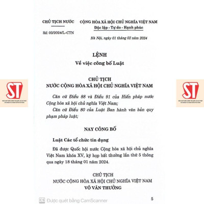 Sách - Luật Các Tổ Chức Tín Dụng - NXB Chính Trị Quốc Gia