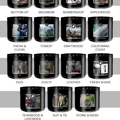 Nến ly 3 bấc sáp đậu nành For Men Goose Creek (411g) - Applewood