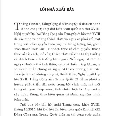 Quản trị Đảng nghiêm minh toàn diện. Thành tựu và kinh nghiệm trong công tác tổ chức và xây dựng Đảng Cộng sản Trung Quốc từ sau đại hội XVIII