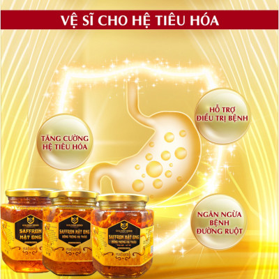 Mật Ong Ngâm Saffron 180ml/lọ Golden Herb