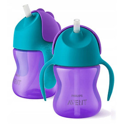 Bình tập uống bằng nhựa có ống hút Philips Avent SCF796/00(200ml/7oz) cho bé từ 9 tháng tuổi