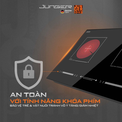 Bếp đôi điện từ hồng ngoại JUNGER MTD-18 3400W Không kén nồi Hàng Chính Hãng Bảo Hành 36 Tháng