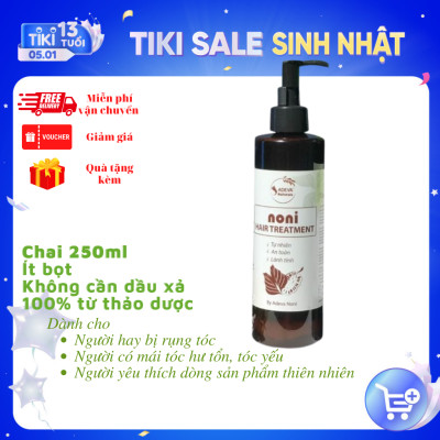 Dầu gội chống gàu ngừa rụng tóc Adeva Noni - 100% từ thảo dược thiên nhiên, không cần dầu xả. Mùi thơm tự nhiên, phục hồi tóc hư tổn, giúp tóc bóng mượt tự nhiên