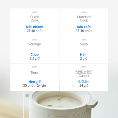 Nồi cơm điện mini 0.6L Bianco LocknLock EJR314IVY, Hàng chính hãng, Đa chức năng, Phủ men sứ, Nấu nhanh - JoyMall