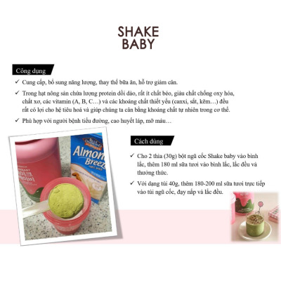 [CHÍNH HÃNG] Bột Ngũ Cốc Ăn Kiêng Thay Thế Bữa Ăn SHAKE BABY Diet Formular Protein Vị Chocolate Marshmallow Kẹo Dẻo Hỗ Trợ Giảm Cân 750g
