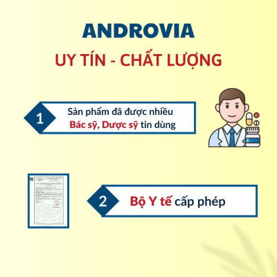 Viên uống Androvia Dược Phẩm An Châu xuyên tâm liên giảm cảm cúm, ho, sổ mũi, sốt, tăng đề kháng hộp 60 viên 