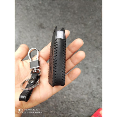 Bao da chìa khóa dành cho xe MITSU Xpander 2018-2019 2020 mẫu đen .
