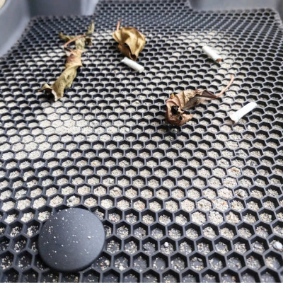 Thảm 2 lớp (sd3) dạng lưới lục giác cho Honda CRV 2024+ bề mặt cao su siêu sạch nhãn hiệu Macsim