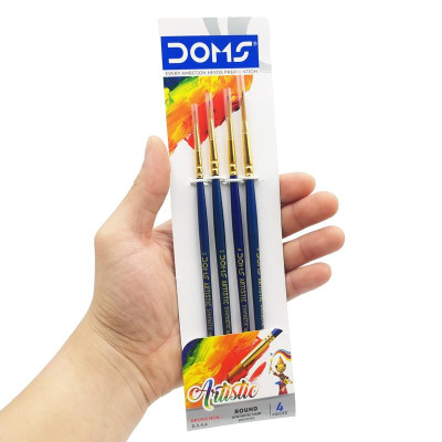 Bộ 4 Cây Cọ Vẽ Đầu Tròn - DOMS Artistic 8065