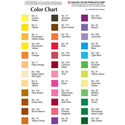 Màu Vẽ Acrylic Sakura 20ml #29 - Green