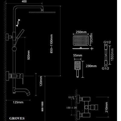 Sen cây nhiệt độ đen tuyền GS6680 black