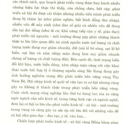 Giải Pháp Phát Triển Bền Vững Vùng Tây Nam Bộ Trong Bối Cảnh Mới (Sách Chuyên Khảo)