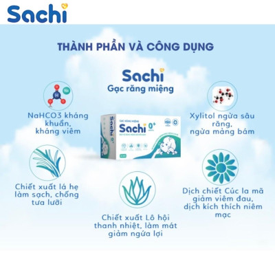 Mua Gạc Rơ Lưỡi Sachi 30 Gói - Tặng 5 ống muối Fysoline, Gạc Dr. Papie Vệ Sinh Răng Miệng Cho Bé