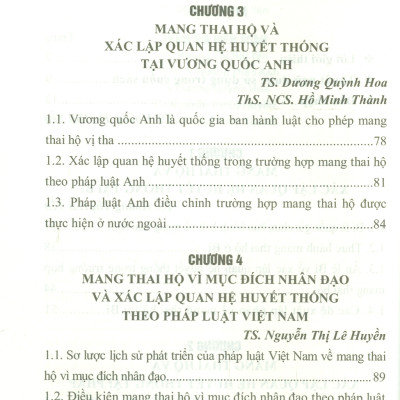 Mang Thai Hộ Và Xác Lập Quan Hệ Huyết Thống So Sánh Pháp Luật Bỉ, Pháp, Anh Và Việt Nam (Sách chuyên khảo)