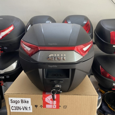 Thùng Givi C30N, kèm đế, ốc gắn, thùng gắn sau xe máy 30 lit