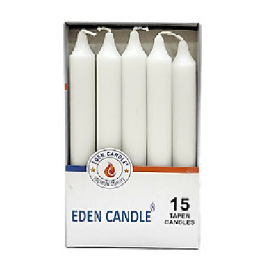 Hộp 15 cây nến thơm thẳng Eden Candle FTRAMART EDC2317 cao 15 cm (Trắng)