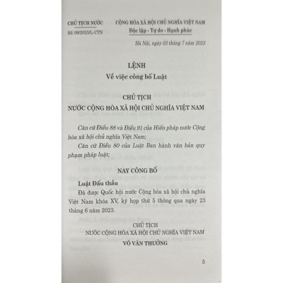 Sách - Luật Đấu thầu - NXB Chính Trị Quốc Gia