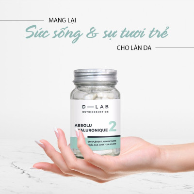 Viên uống D-LAB • Dưỡng ẩm Cấp nước cho da ️ • Ngăn lão hóa ️• Mờ nếp nhăn • Absolu Hyaluronique • Pure Hyaluronic • Pháp