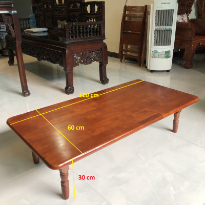 Bàn trà kiểu Nhật gỗ tự nhiên VIMOS ,xếp gọn dễ dàng, size 60 x 120 x cao 30cm