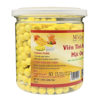 Viên tinh nghệ mật ong Mộc Lan (hũ 250g)