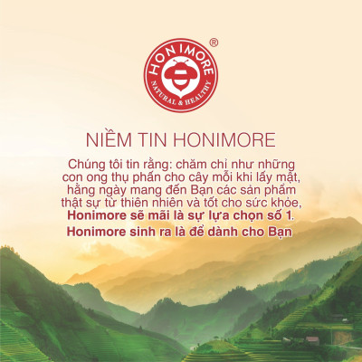 Combo 3 hũ Mật ong rừng tinh nghệ Honimore 360g  - giúp hỗ trợ cải thiện dạ dày