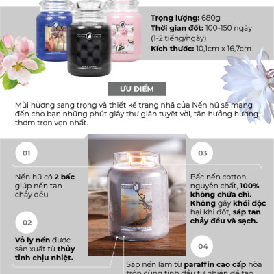 Nến hũ Goose Creek (680g) - Bath Time