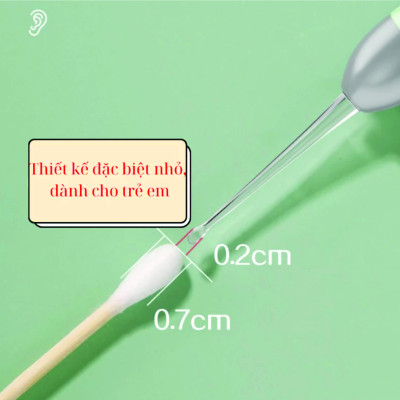 Bộ Lấy Ráy Tai, ngoáy tai có đèn kèm đầy đủ phụ kiện, Mới Nâng Cấp Nhẹ, An Toàn Không Đau, Thiết Kế Cho Em Bé Tặng kèm 4 đầu ngoáy tai