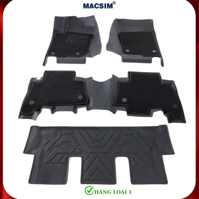 Thảm lót sàn ô tô 2 lớp cao cấp dành cho xe TOYOTA PRADO 2010+ (sd) nhãn hiệu Macsim chất liệu TPE màu đen