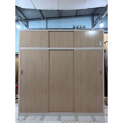 Tủ áo lùa Juno Sofa 1m6 x 2m2 cỡ lớn (màu sồi)