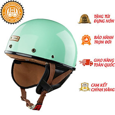 Mũ Bảo Hiểm 1/2 Bulldog Pug - Hàng Chính Hãng