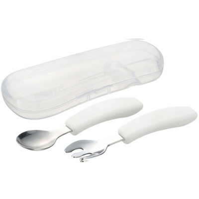 Bộ muỗng nĩa inox TLI kèm hộp Richell Nhật Bản | Baby